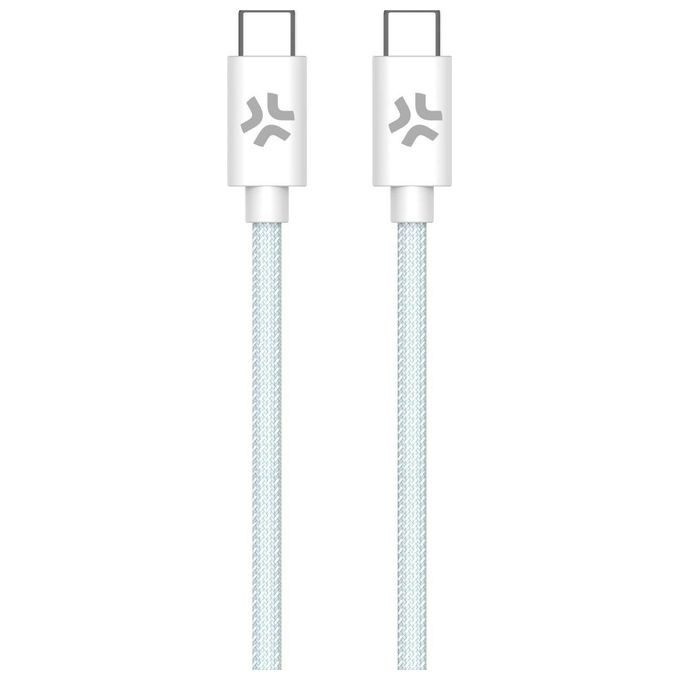 Celly Cavo Usb-C a Usb-C 1.5mt Blu Cotton