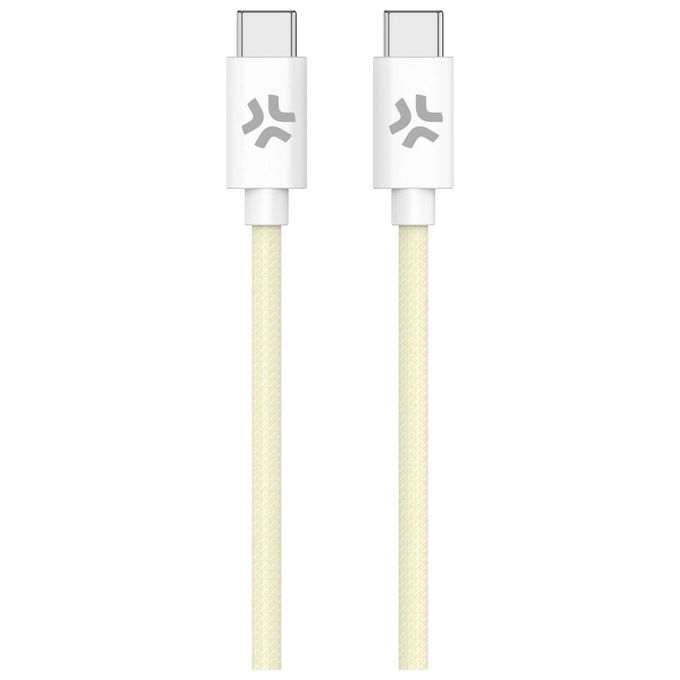 Celly Cavo Usb-C a Usb-C 1.5mt Giallo Cotton