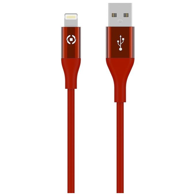 Celly Cavo Usb Lightning Color 3mt Rosso Celly Cavo Usb Lightning Color 3mt Rosso