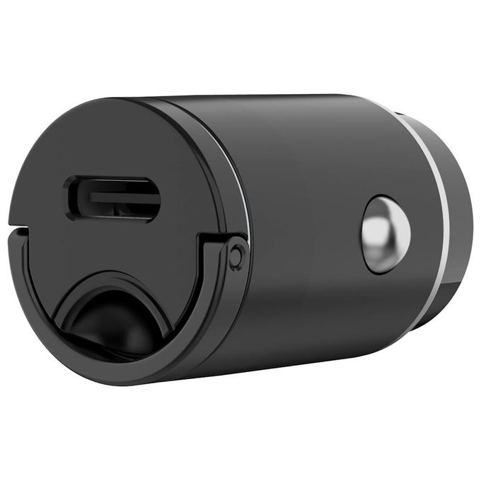 Celly CCMINIUSBCBK Caricabatterie da Auto Mini USB-C 30W Power Delivery colore Nero