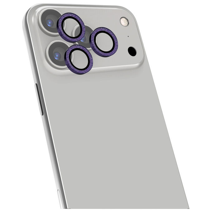 Celly COLGLICAM1152VL Protezione per Obiettivo Fotocamera per iPhone 17 Pro Max Vetro Temperato Metallo Resistente a Graffi e Polvere colore Viola Celly COLGLICAM1152VL Protezione per Obiettivo Fotocamera per iPhone 17 Pro Max Vetro Temperato Metallo Resistente a Graffi e Polvere colore Viola