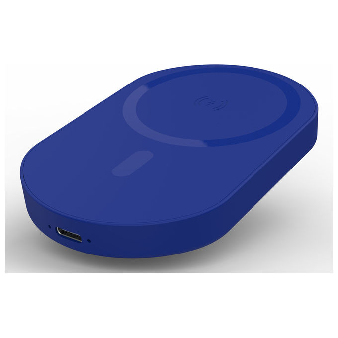 Celly COLMAGPB3000BL COLLEZIONE OFFSET Powerbank Wireless 5000 mAh compatibile Magsafe e Android con Anello Magnetico incluso colore Blu Celly COLMAGPB3000BL COLLEZIONE OFFSET Powerbank Wireless 5000 mAh compatibile Magsafe e Android con Anello Magnetico incluso colore Blu
