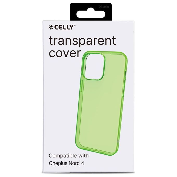 Celly Cover Gelskin Trasparente Verde per OnePlus Nord 3