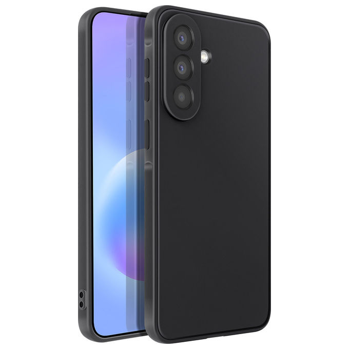 Celly cover per Samsung Galaxy A57 5G, TPU morbido, finitura soft touch, rivestimento microfibra, nero