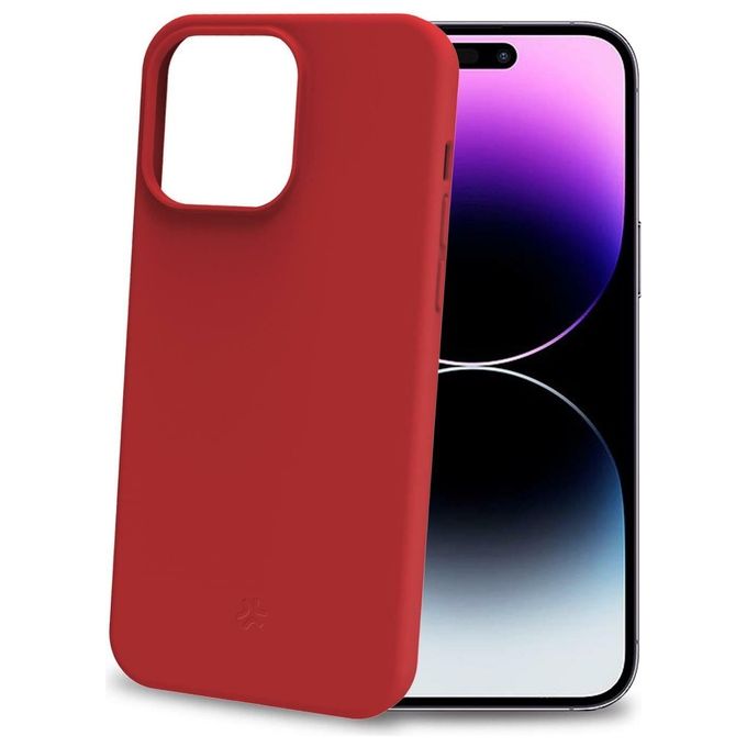 Celly Cromo Cover per iPhone 15 Pro Max Rosso