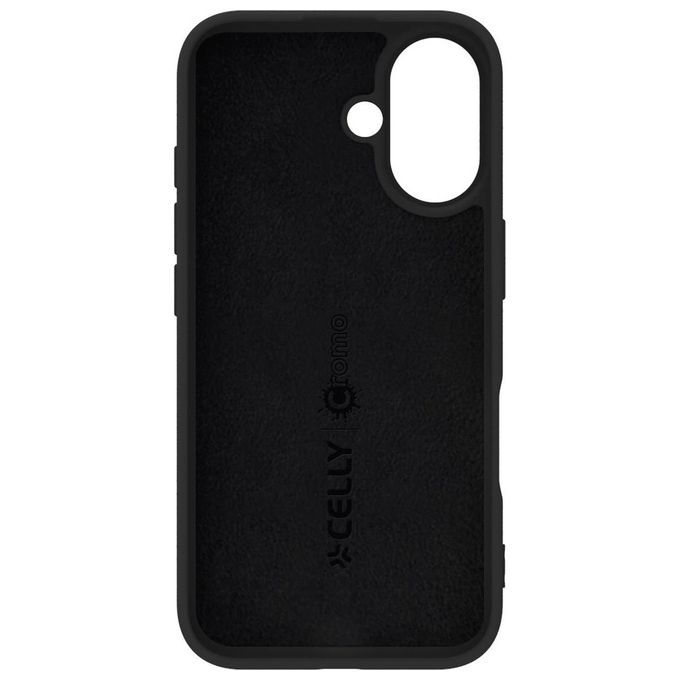 Celly Cromo Cover per iPhone 16 Nero Celly Cromo Cover per iPhone 16 Nero