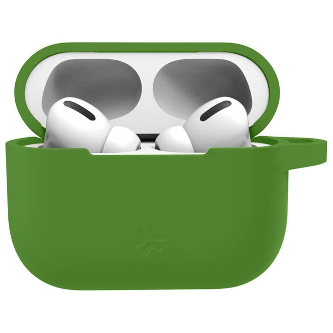 Celly Custodia Universale Verde in Silicone per AirPods Pro