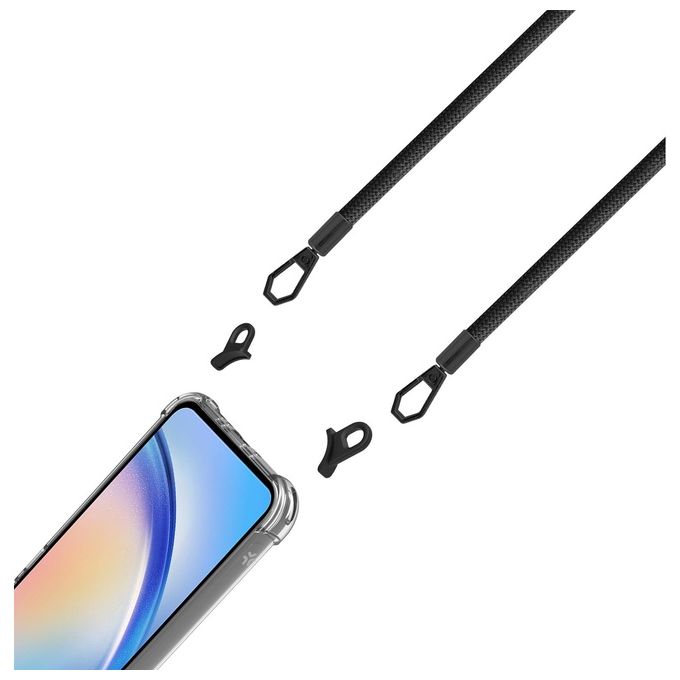 Celly Freedom Case e Lacet Nero per Samsung Galaxy A34 Celly Freedom Case e Lacet Nero per Samsung Galaxy A34