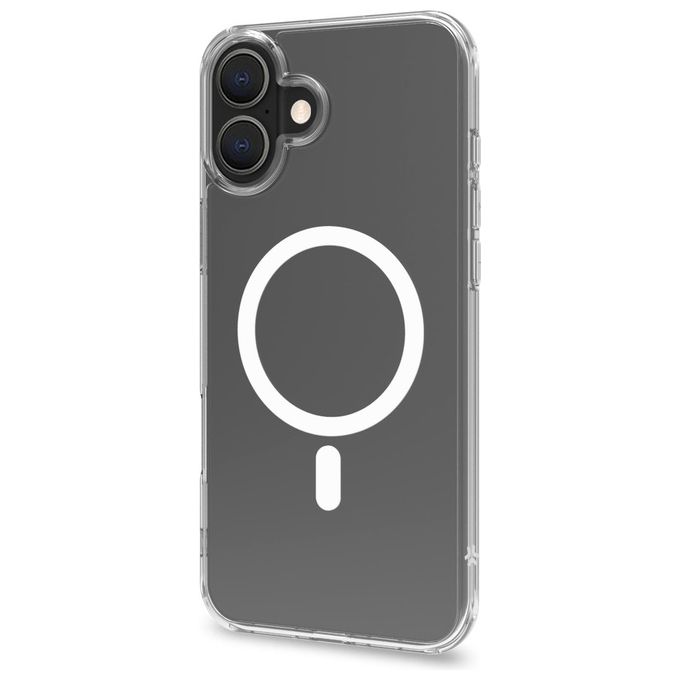 Celly Gel Skin Mag Cover per iPhone 16 Plus Bianco