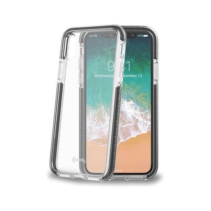 Celly Hexagon Cover per iPhone XS-X Nero Celly Hexagon Cover per iPhone XS-X Nero