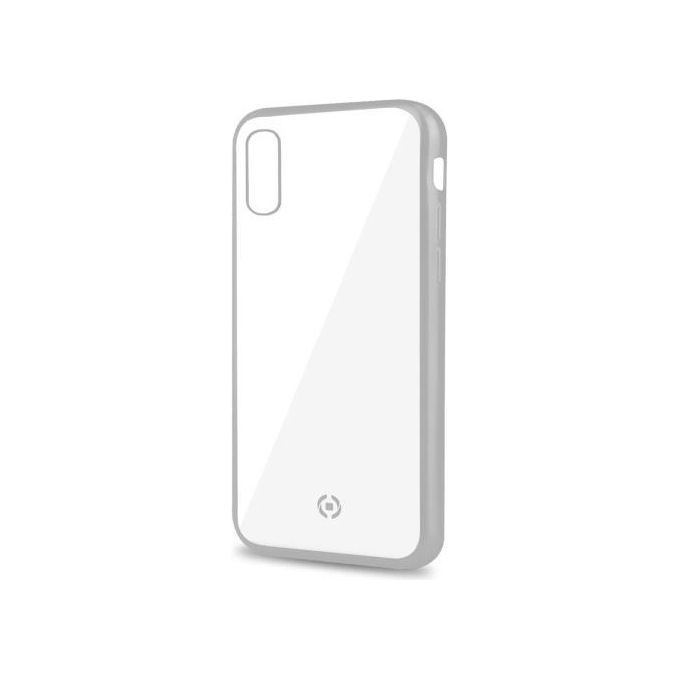 Celly Lase Matt Cover per iPhone XS Max Silver