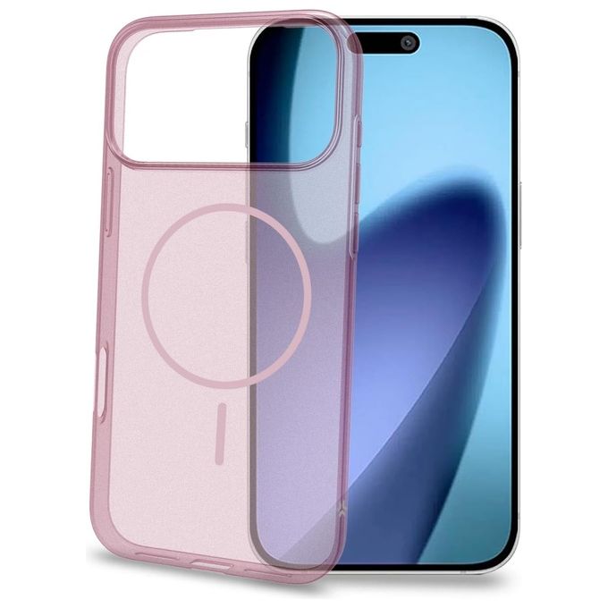 Celly MagSand Custodia Rigida Rosa per iPhone 17 Pro Max Magsafe