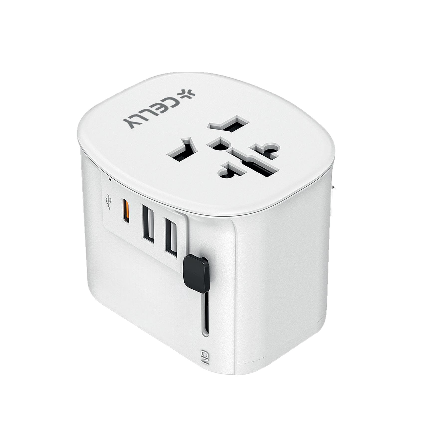 Celly Multiplug Travel Charger 30W Wh MULTIPLUG30WWH Celly Multiplug Travel Charger 30W Wh MULTIPLUG30WWH