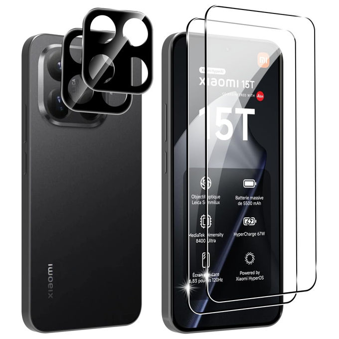 Celly, Protezione Schermo Full Glass, Anti-graffio, Anti-impronte, Anti-shock, Per Xiaomi 15T e 15T Pro