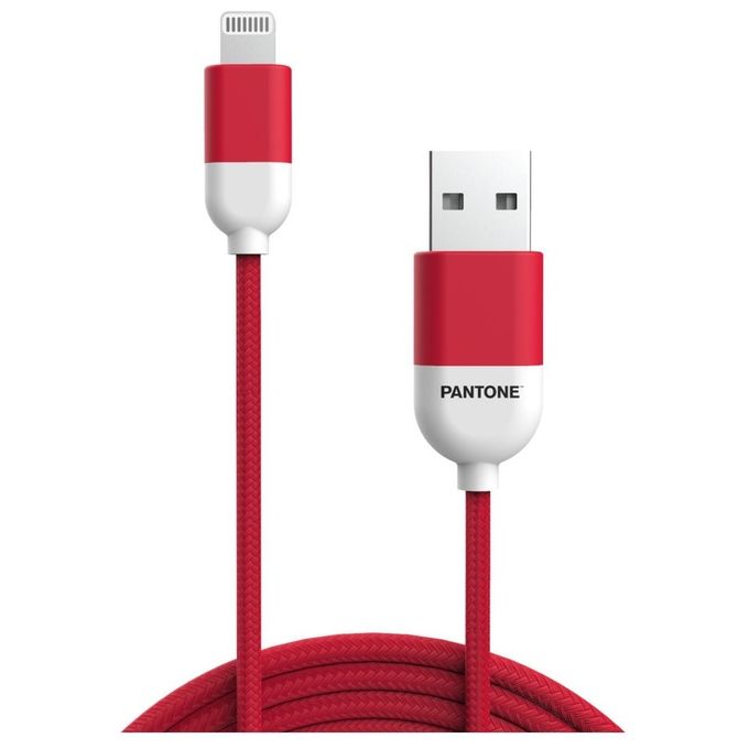 Celly PT-LCS001-5R1 Pantone Cavo USB A Lightning 1,5 m 2,4 A rivestimento gomma colore Rosso