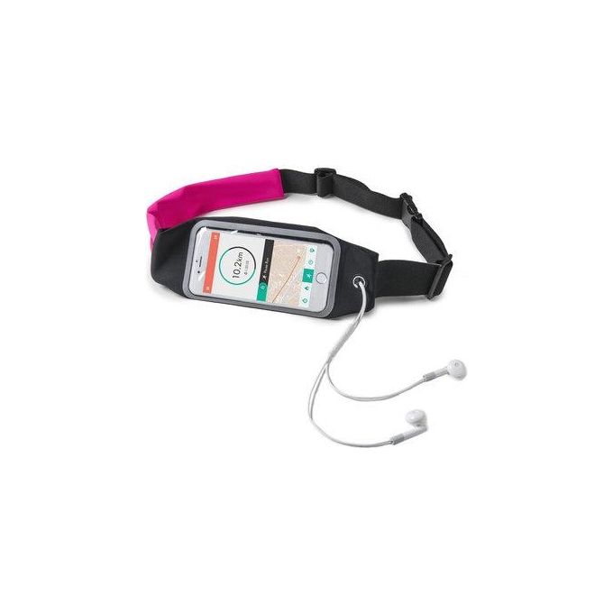 Celly Runbelt View Duo Cintura da Braccio per Smartphone 5'' Nero-Rosa