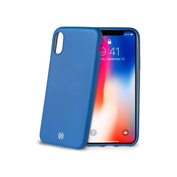 Celly Soft Matt Cover per iPhone X-XS Blu Celly Soft Matt Cover per iPhone X-XS Blu