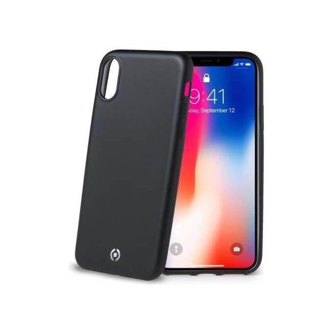 Celly Soft Matt Cover per iPhone X-XS Nero Celly Soft Matt Cover per iPhone X-XS Nero