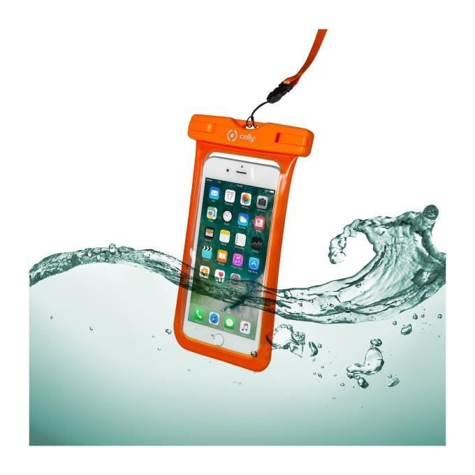 Celly Splash Bag Custodia Impermeabile per Smartphone fino a 6,2'' Arancione Celly Splash Bag Custodia Impermeabile per Smartphone fino a 6,2'' Arancione