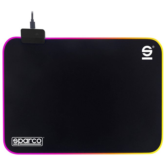 Celly SPMOUSEPAD Sparco Drift Tappetino Mouse Gaming RGB 50x25 cm colore Nero Celly SPMOUSEPAD Sparco Drift Tappetino Mouse Gaming RGB 50x25 cm colore Nero