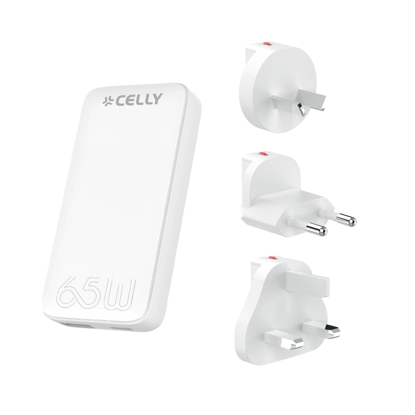 Celly Universal Tc 65W EU/UK/AUS/US TCTRAVELUNI65W Celly Universal Tc 65W EU/UK/AUS/US TCTRAVELUNI65W