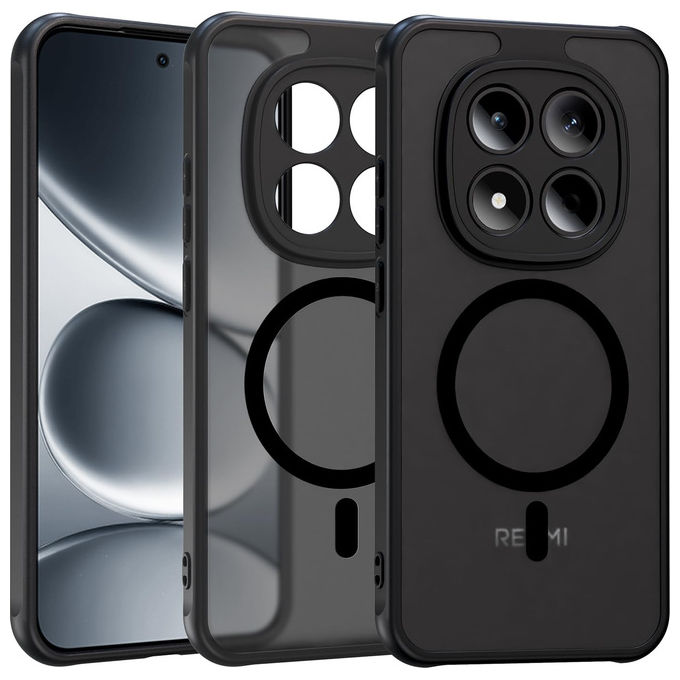 Celly WALLY1179 Custodia Xiaomi Redmi Note 15 5G Rigida Nera con Tasche e Chiusura Magnetica
