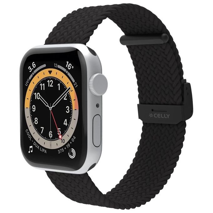 Celly WBand Cinturino per Apple Watch 42-44-45mm Braided Black