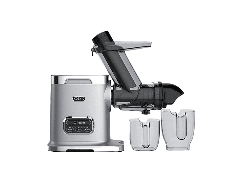 CENTRIFUGA KOENIC KSJ 2050226 M, Potenza 200 W, Recipiente succo da 0,5 l, 3 velocità velocità, in Acciaio inox, Silver