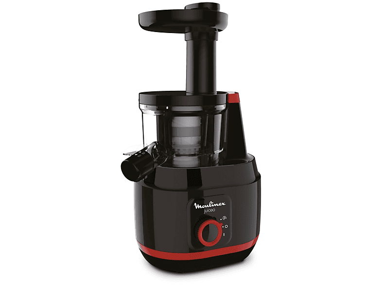 CENTRIFUGA MOULINEX ZU1508, Potenza 150 W, Rotazione massima 80 rpm, Recipiente succo da 0,8 l, 1 velocità velocità, in Plastica, Nero / rosso regale