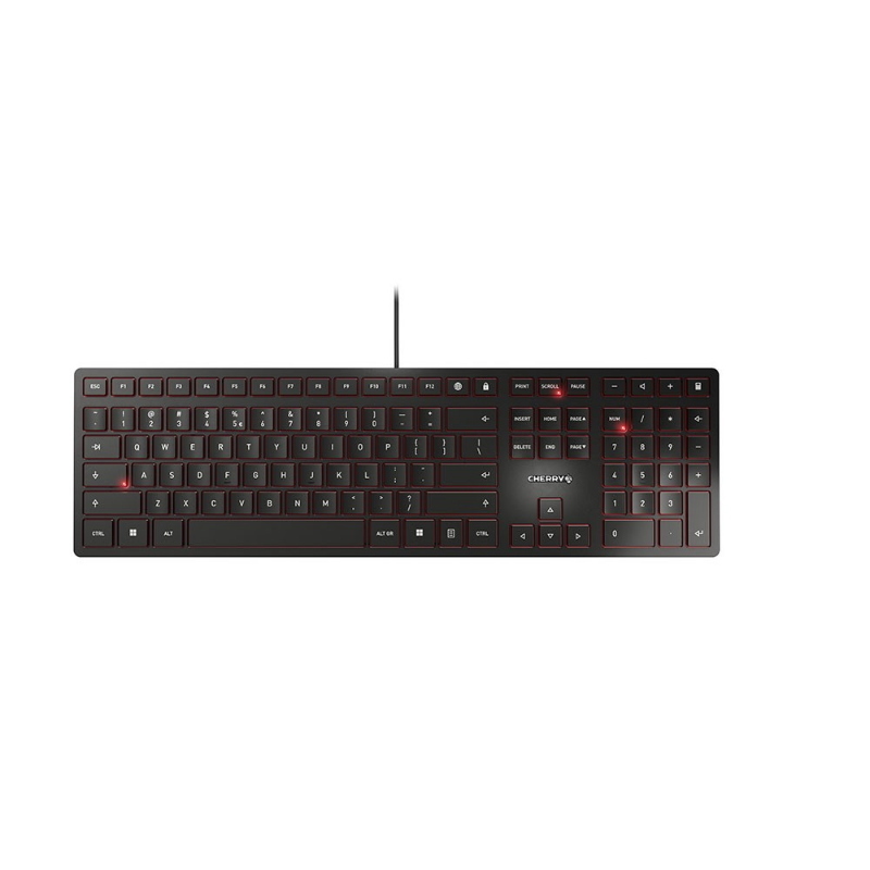 Cherry kc 6000 slim tastiera usb inglese us nero
