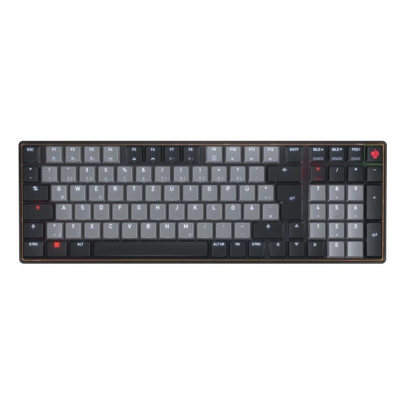 Cherry kw 550 mx lp tastiera casa/ufficio usb + bluetooth qwertz tedesco nero