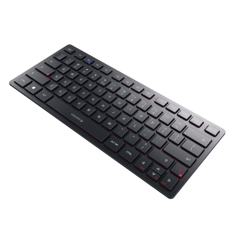 Cherry kw 9200 mini tastiera universale usb + rf wireless + bluetooth qwerty inglese nero