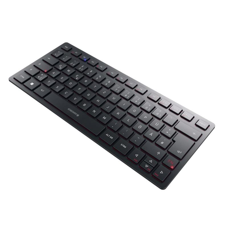 Cherry kw 9200 mini tastiera usb + rf wireless + bluetooth qwertz tedesco nero