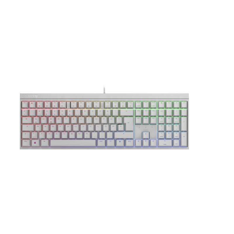 Cherry mx 2.0s rgb tastiera giocare usb qwertz tedesco bianco