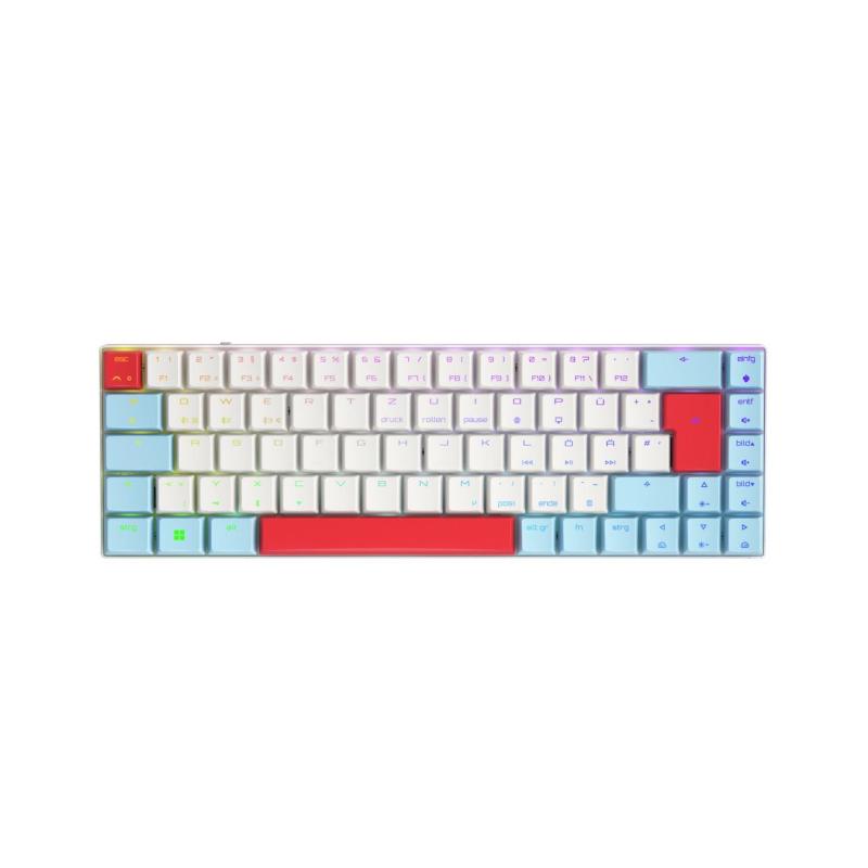 Cherry mx-lp 2.1 compact wireless tastiera giocare rf senza fili + bluetooth qwertz tedesco bianco
