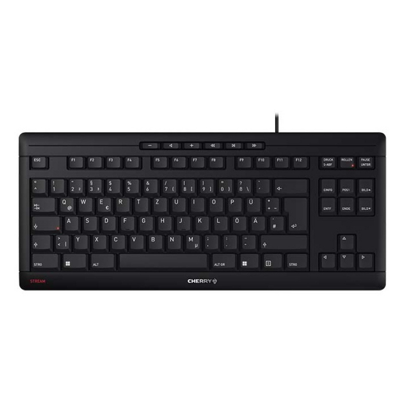 Cherry stream keyboard tkl tastiera usb qwertz tedesco nero