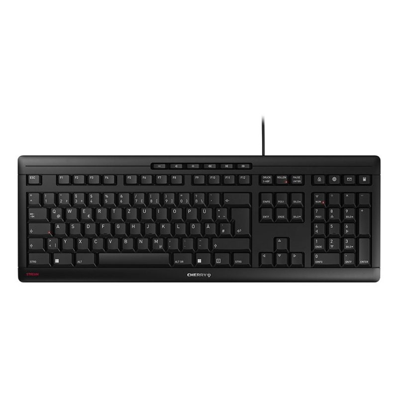 Cherry stream tastiera usb qwertz tedesco nero