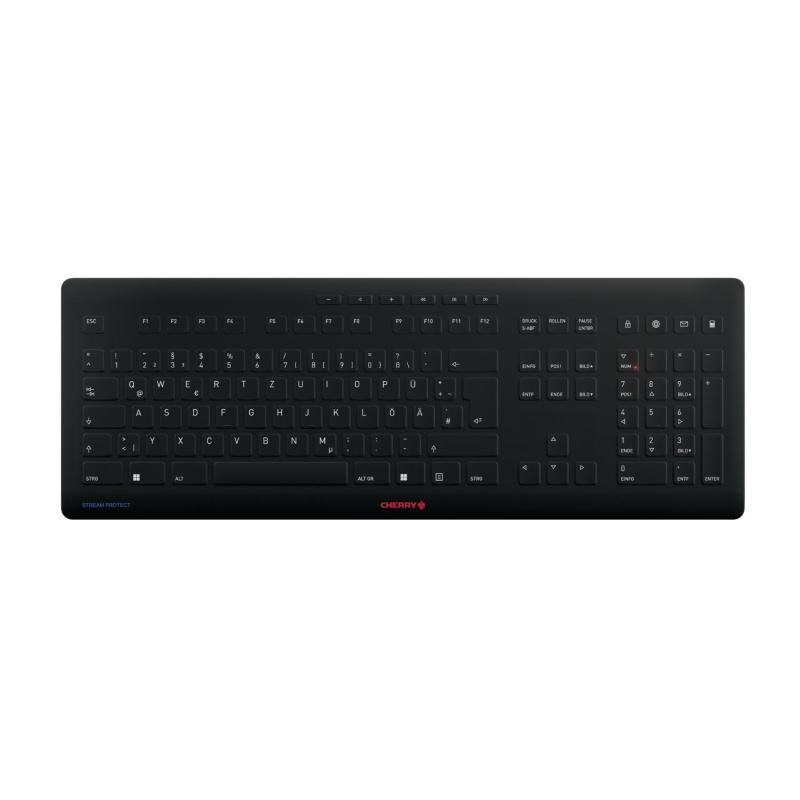 Cherry stream tastiera wireless a rf + usb qwertz tedesco nero