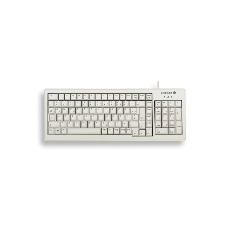 Cherry xs g84-5200 tastiera ufficio usb + ps/2 azerty francese grigio