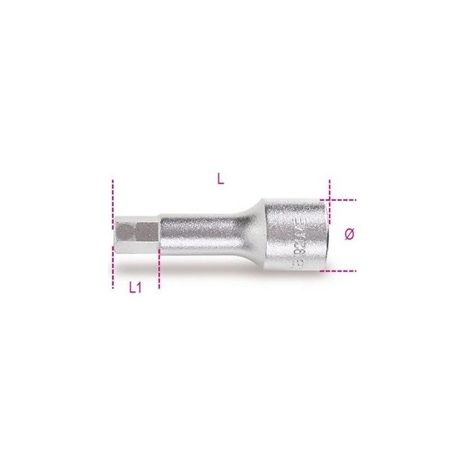 Chiave a bussola 1/2"F maschio esagonale (12mm) Cromo satinato 920ME 009200512