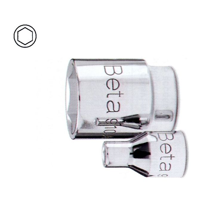 Chiave a bussola 3/8"F bocca esagonale (7mm) Cromo lucido 910/A 009100007