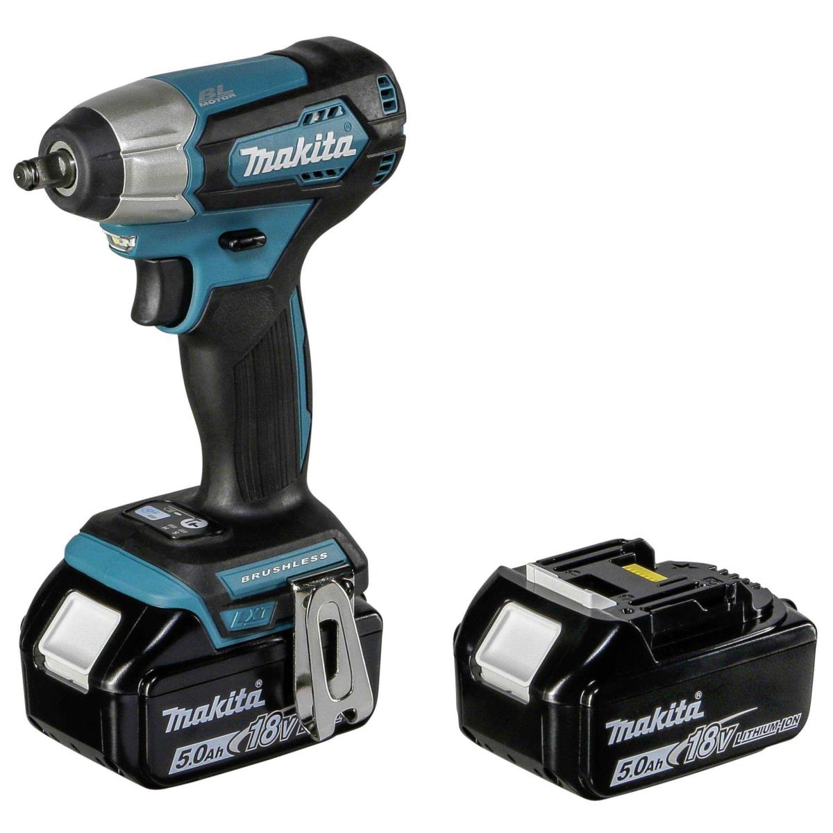 Chiave A Impulsi 18v 180nm 3/8 In Makpac + Caricabatterie + 2x5.0ah - Makita Dtw180rtj