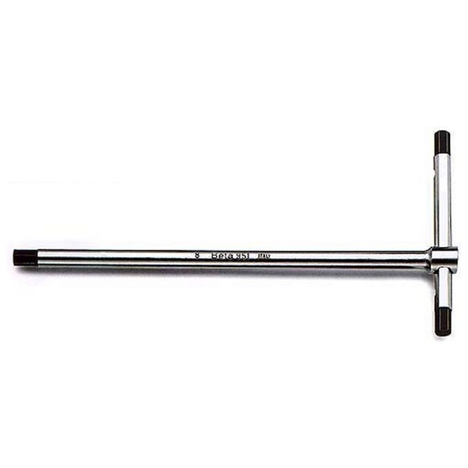 Chiave T maschio esagonale fissa 3 estremità (2mm) 951 Cromo 009510520