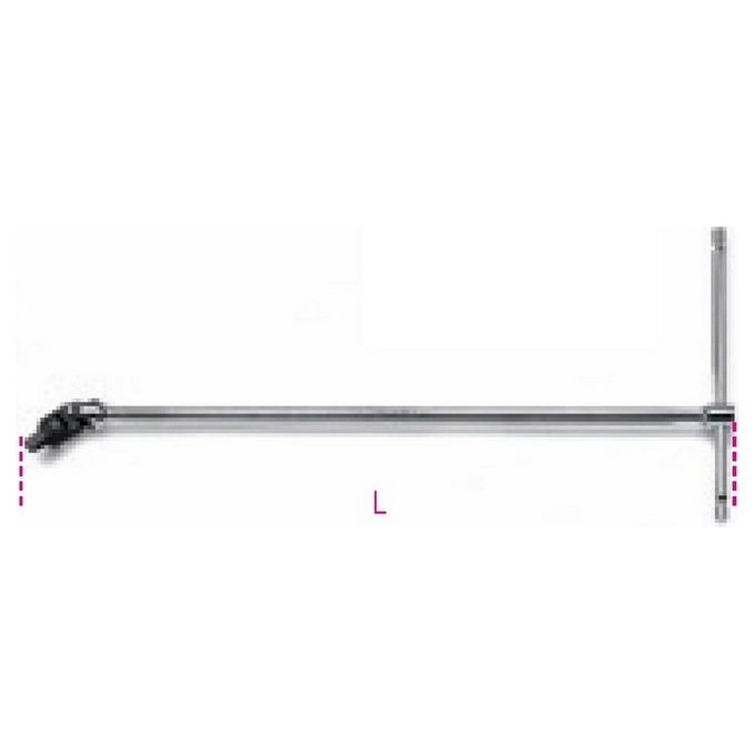 Chiave T maschio esagonale snodata (8mm) 953 Cromo 009530180
