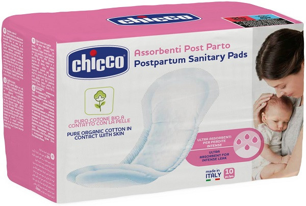 Chicco Assorbenti Post Parto in Cotone 10 pezzi