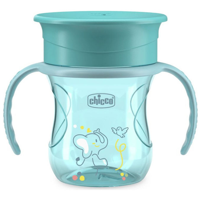 Chicco Tazza Perfect 360° 12M+ Turchese Antigoccia 200 ml