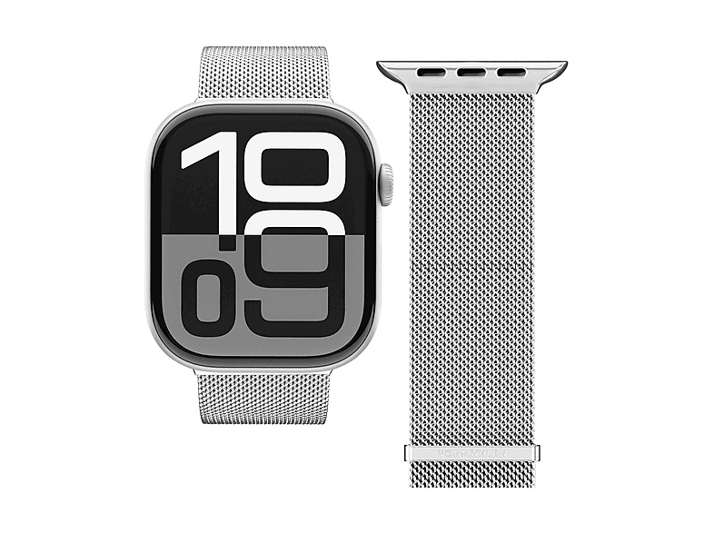CINTURINO SMARTWATCH VONMAHLEN Cinturino Apple Milanese Loop 2, 44/45/46/49 Argento, Acciaio inossidabile