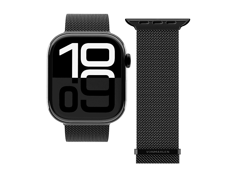 CINTURINO SMARTWATCH VONMAHLEN Cinturino Apple Milanese Loop 2, 44/45/46/49 Nero, Acciaio inossidabile CINTURINO SMARTWATCH VONMAHLEN Cinturino Apple Milanese Loop 2, 44/45/46/49 Nero, Acciaio inossidabile