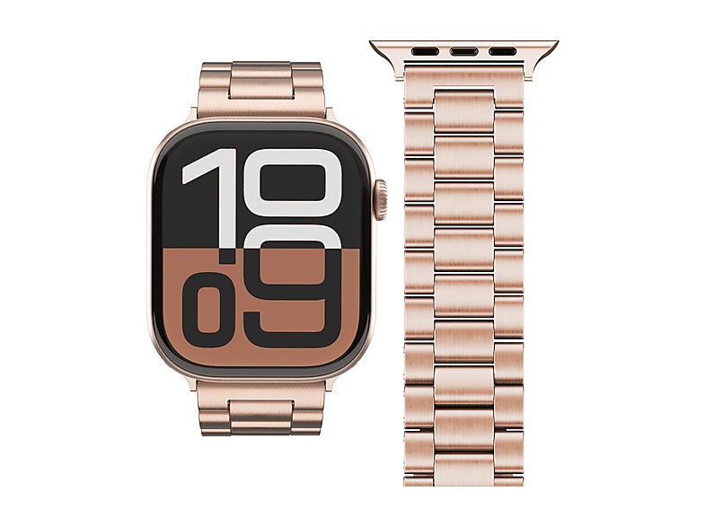 CINTURINO SMARTWATCH VONMAHLEN Cinturino Apple W Link Bracelet 2, 44/45/46/49mm Oro Rosa, Acciaio inossidabile