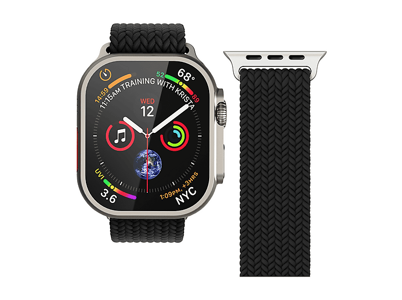 CINTURINO SMARTWATCH VONMAHLEN Cinturino Apple W Woven Loop, 40/41/42 Nero, Nylon